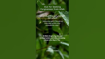 Dua for Seeking Forgiveness from Allah - A Path to Divine Mercy