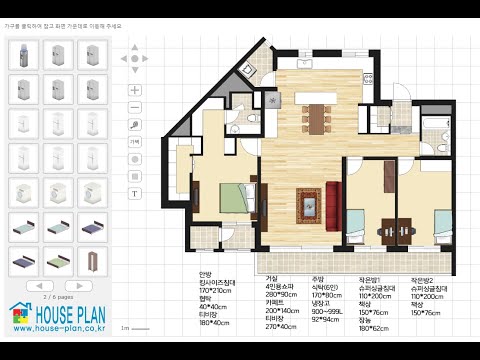 광주광역시 힐스테이트중외공원2,3블록 아파트 102B TYPE 가구배치 프로그램