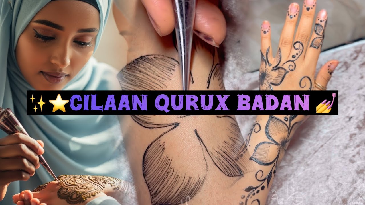 Красивая сомалийская хна | Красивые рисунки хной шаг за шагом