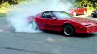 Red Trans Am T-Top  Burnout