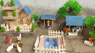 Diy super small, super beautiful a house and swimming pool made of cardboard | house for animals