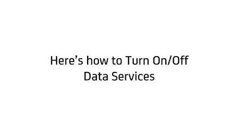 Samsung Galaxy S5: Turn on/off data service