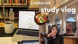exam week vlog✨lots of studying and cooking, london uni diaries