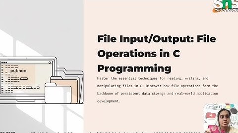 File Opening Closing Operations | C Programming | SNS INSTITUTIONS 