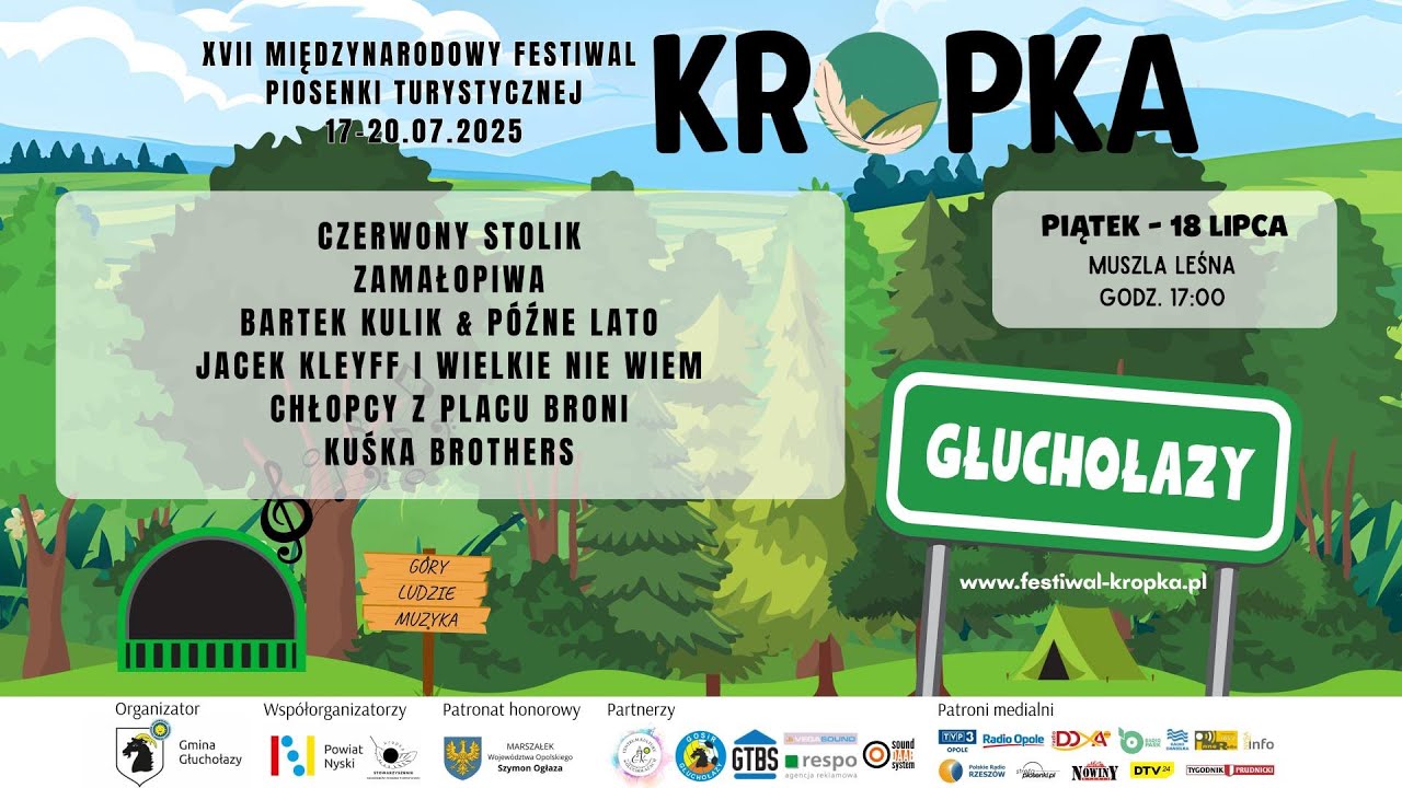 Kropka 2025 - PIĄTEK 18 LIPCA , Muszla Leśna - Park Zdrojowy