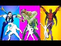 Fortnite ALL 12! Built In Emote with All Battle Pass Skins (include Swole Cat, Power Roar, Boom!)