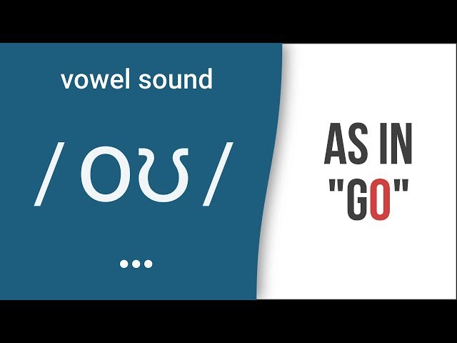 Vowel Sound / oʊ / as in "go" - American English Pronunciation