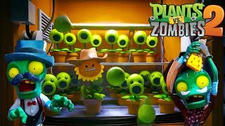 Massive Peashooters Actions! Sunflower Saving Dave Plants Vs Zombies PVZ 2 Wild West World HD Movie