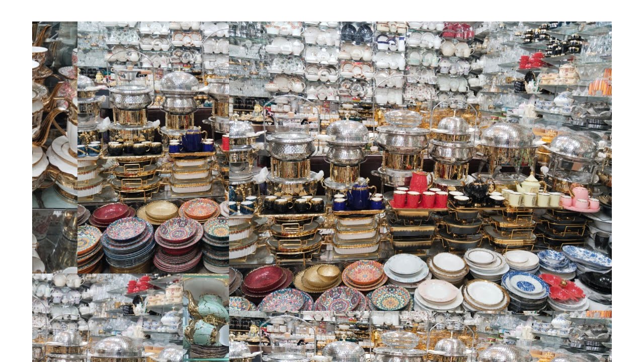 Latest design importied luxury wedding crockery! kitchen crockery bridal crockery dinner set tea set