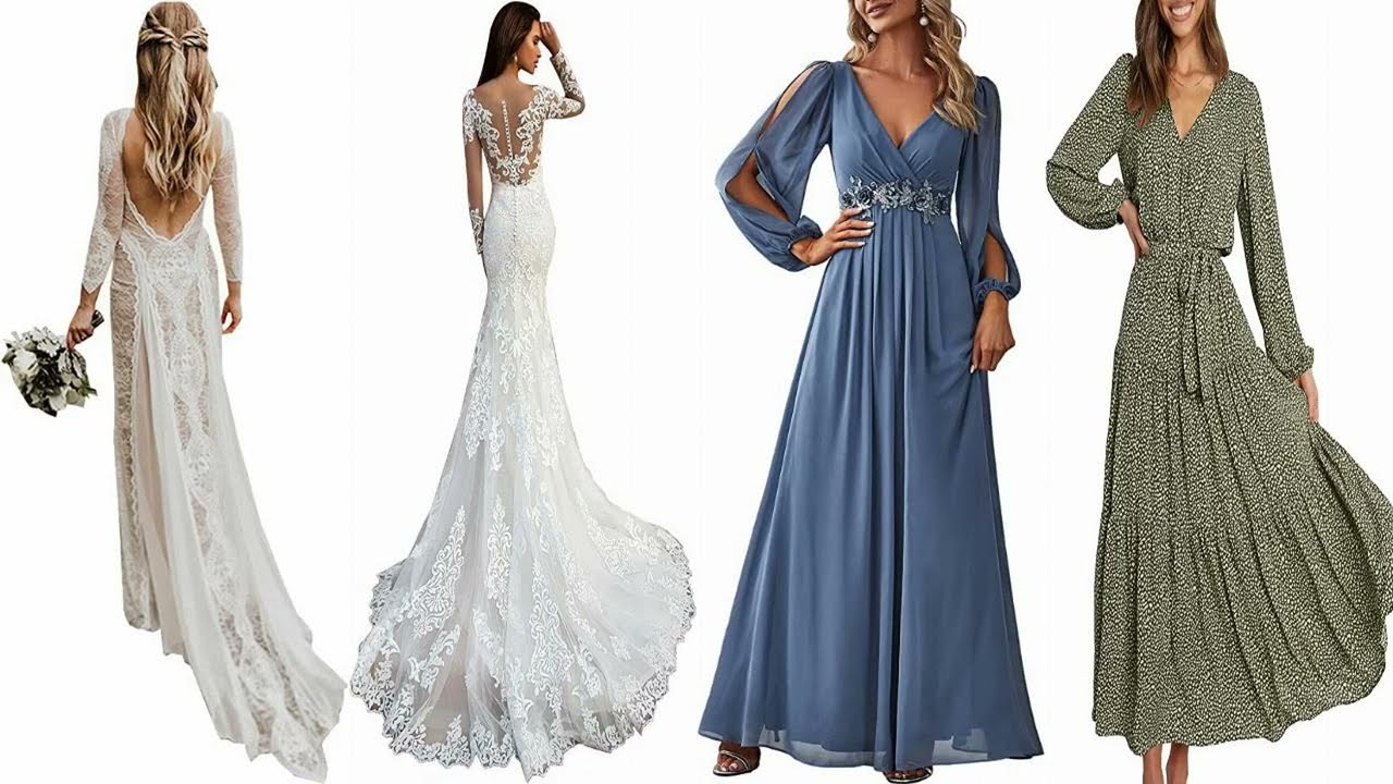 Top Stylish For long sleeve beach wedding dress Ideas 2023