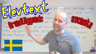 Elevtext grundläggande svenska