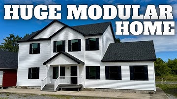 GIGANTIC 2 STORY modular home that will BLOW YOUR MIND! Prefab House Tour