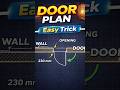 AutoCAD Door Plan Drawing 🚪 in 20 Sec Easy Hindi Tutorial #trading #viral #autocad #shorts #reels