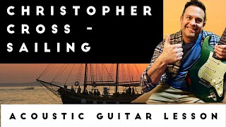 Christopher Cross - Sailing Acoustic Version Guitar Lesson With TAB