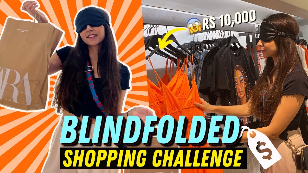 *BLINDFOLDED* Shopping Challenge in ZARA! 😱💸 Regret !?