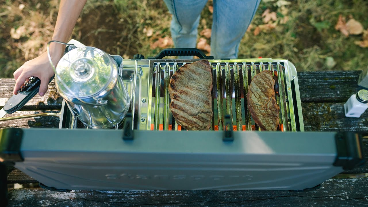 Stansport Boulder Series Propane Stove & Grill Combo YouTube