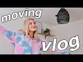 OFFICIALLY MOVING INTO MY NEW APARTMENT! movers, decorating + DIYs (moving vlog)