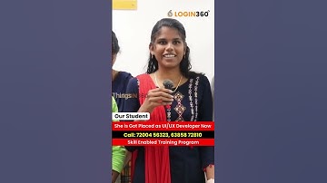 Login360 Student Review | She is Got Placed as UI/UX Developer Now #login360 #softwaretraining