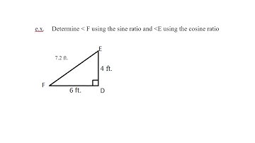 2-4 The Sine and Cosine Ratios Video