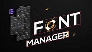 Font Manager After Effects script