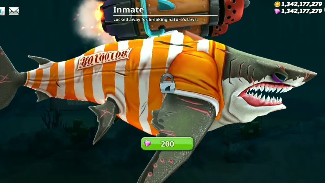 Inmate megalodon shark Unlocked | Hungry Shark World - android Gameplay ...