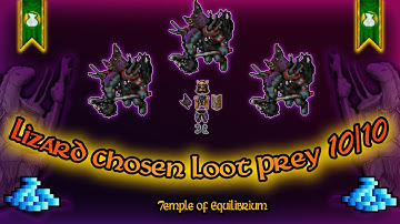 Tibia - Lizard Chosen Loot Prey 10/10 - Profit 160k +