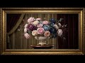 Romantic Luxury Floral Wall Art  Classic Peony Bouquet in 3D Realism
