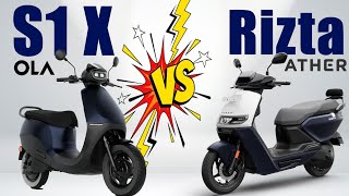 Ather Rizta S Vs OLA S1X { 4 Kwh } Electric Scooter full Detailed Comparison | EV hindi