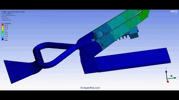 TUTORIAL 15: FINITE ELEMENT ANALYSIS of a Toggle clamp with plasticity