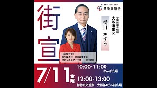 #深田萌絵 街頭演説会inなんば広場 #無所属連合 #橋口かずや  20250711 - 10時 kazuya_sun crypt369