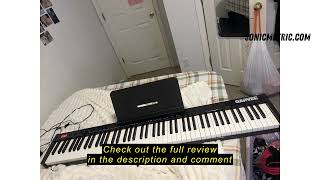 Review MilleLoom 88 Key Full Size Portable Folding Electronic Keyboard Piano Set Built-in Speakers,E
