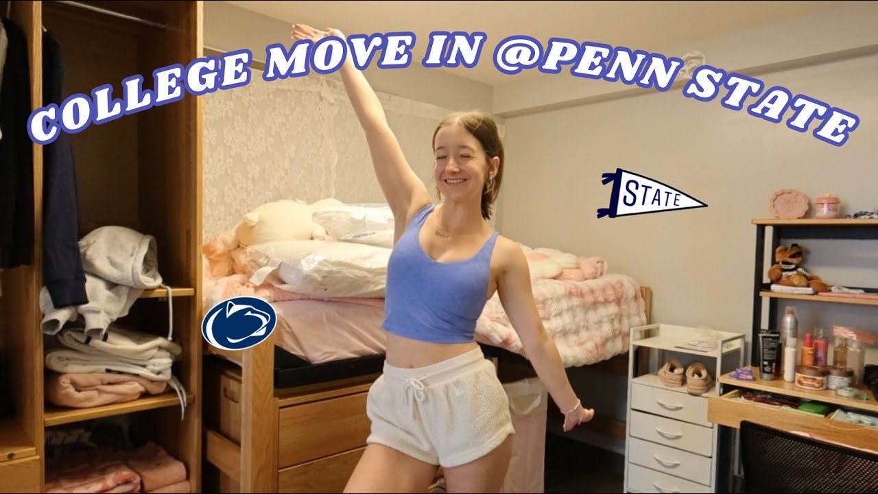 Moving into my COLLEGE DORM at Penn State *1st year* 🦁⋆𐙚 ̊.