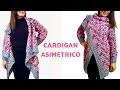 CARDIGAN ASIMETRICO  PARA DAMA TEJIDO A CROCHET PASO A PASO