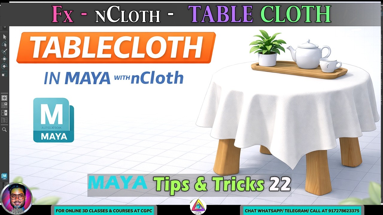 Create Realistic Table Cloth in Maya Using nCloth | Easy Beginner ...