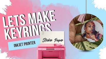 DIY Acrylic Keyrings with Canva & Sticker Paper | Easy Custom Keychains!