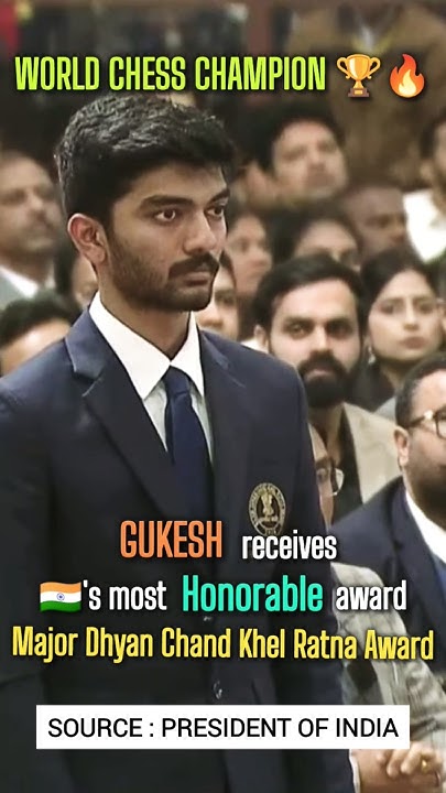 Gukesh Gets Highest Sporting Honour Of India Khel Ratna Award shorts gukesh-gets-highest-sporting-honour-of-india-khel-ratna-award-shorts