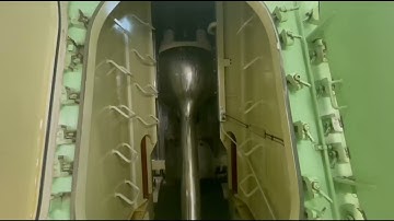 Crankcase Inspection of a Super Long Stroke Marine Diesel Engine