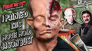 I PAINTED this MOVIE MOLD Jason Voorhees life size BUST ! UNBOXING