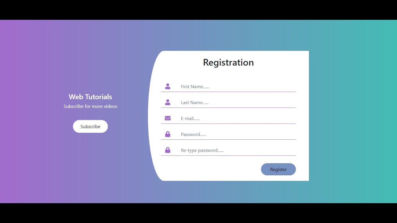 Free Css Website Templates For Registration Form