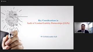 Webinar on “Key Considerations in Audit of LLPs” - 02012024