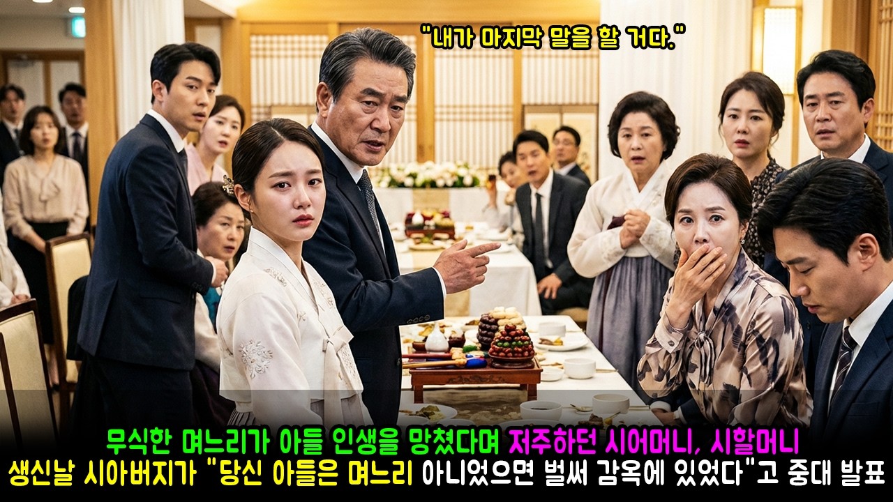 무식한 며느리가 아들 인생을 망쳤다며 저주하던 시어머니, 시할머니 생신날 시아버지가 