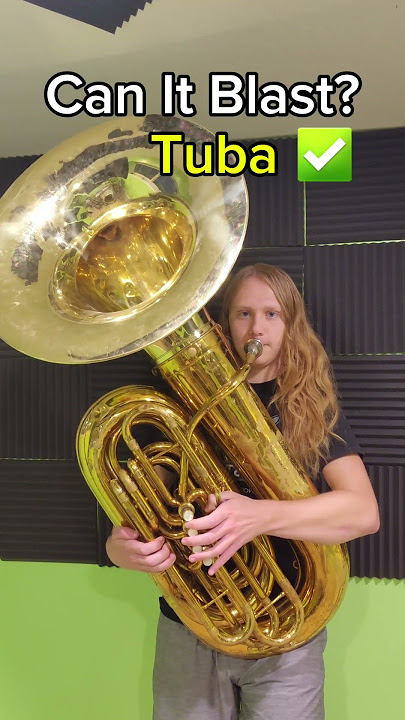 Can it blast? #music #brass #challenge #fyp #band #musician #Tuba #flute #helicon