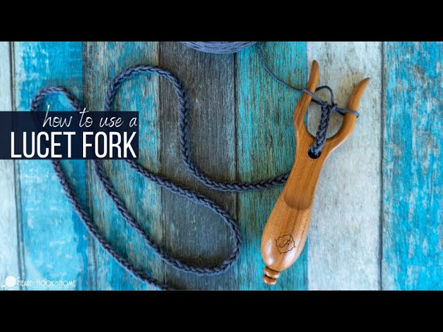  Pssopp Knitting Fork Wood Cord Making Hand Cut Lucet