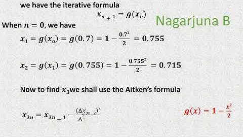 Aitken’s Δ Square Method To Find The Root Of The Equation Gain The Knowledge & Rule The World.