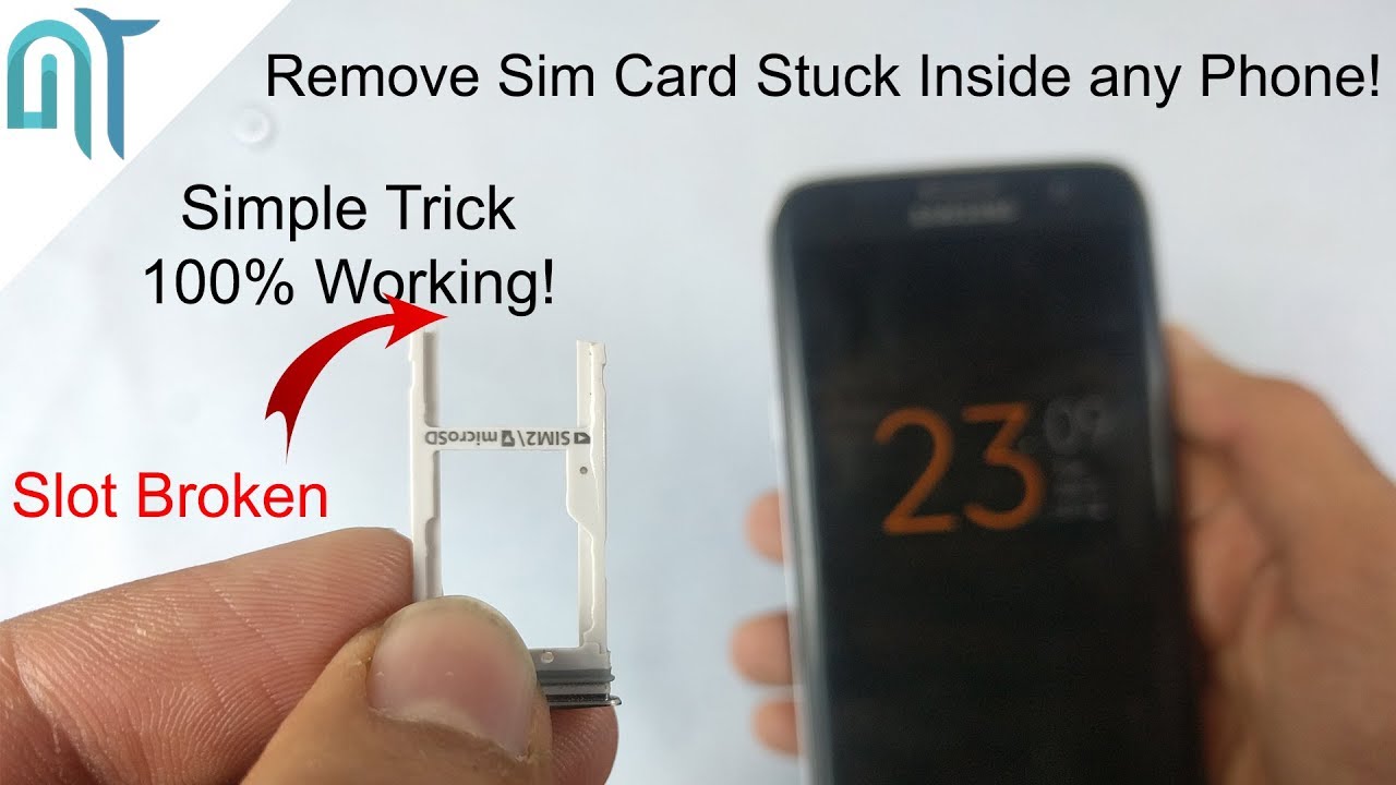 How To Easily Remove Stuck Sim Card From Any Phone Without Disassembling Phone Diy 100 Working Youtube