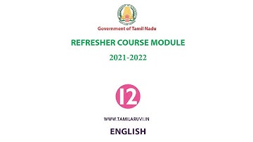 12th English Refresher Course Module Answer Key