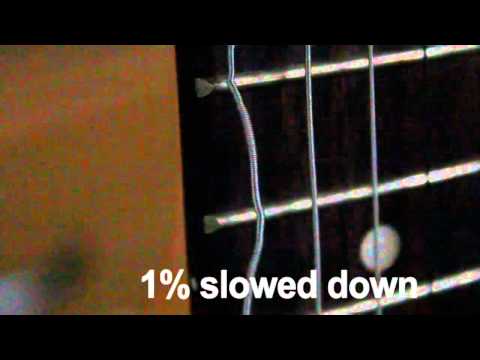 slow motion guitar string