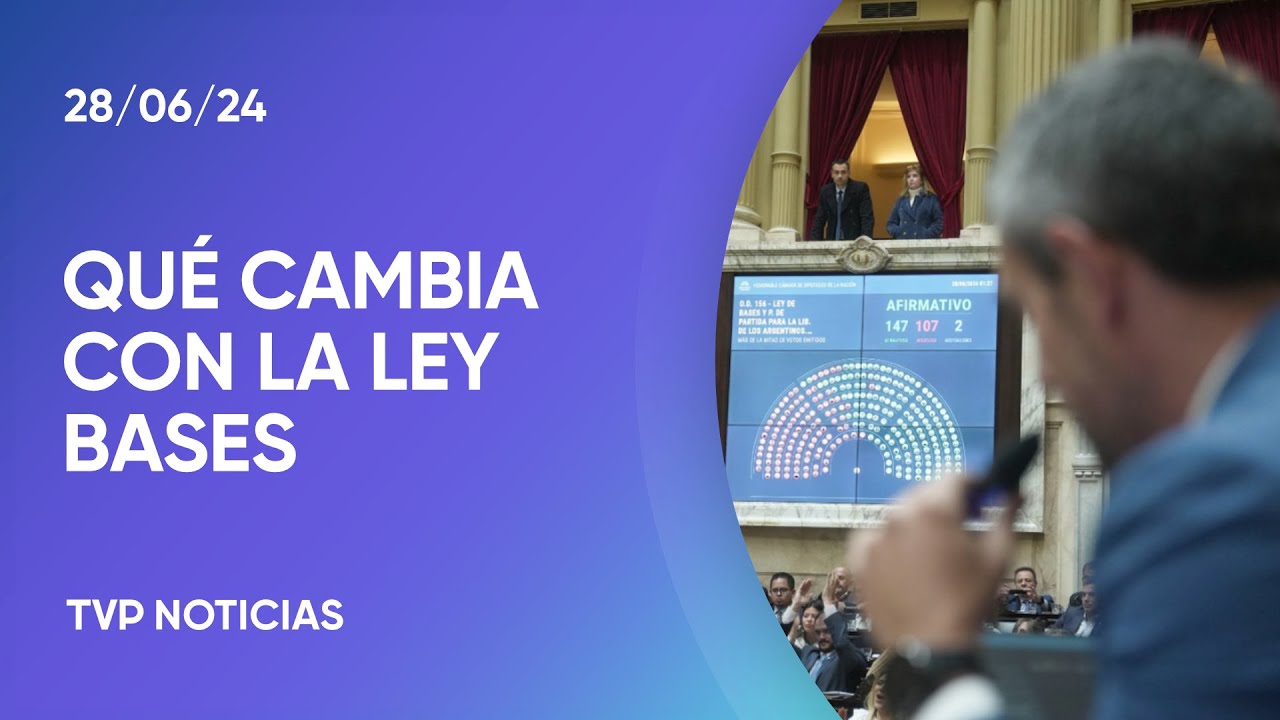 Diputados aprobó la Ley Bases y el Paquete Fiscal - YouTube
