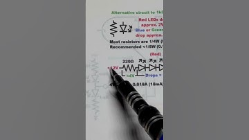 12V Powering 4 Red LEDs in Series with 220 Ohms Setting Current Schematic Explained By Electronzap