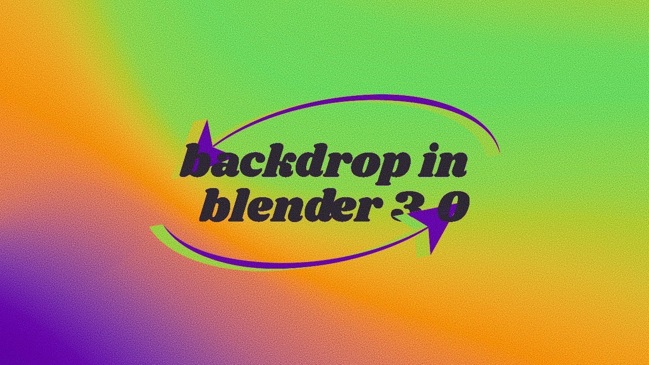 SAINTRICCHI // HOW TO: BACKDROP IN BLENDER 3.0.